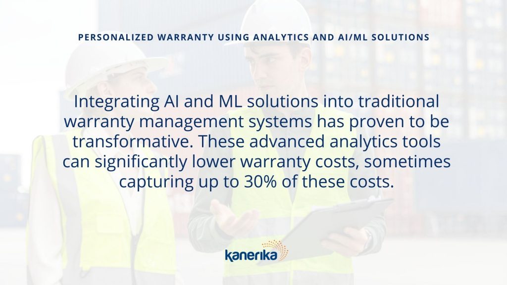 Personalized Warranty Achieved Via Manufacturing Analytics