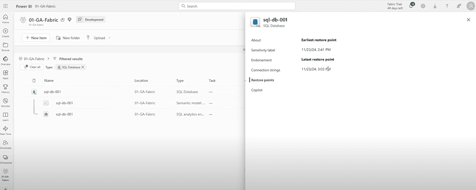 SQL Database in Fabric