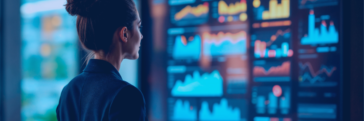 Women looking at data visaulization