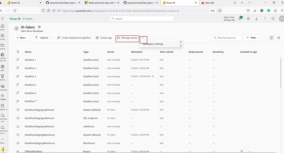 Manage access in Microsoft Fabric