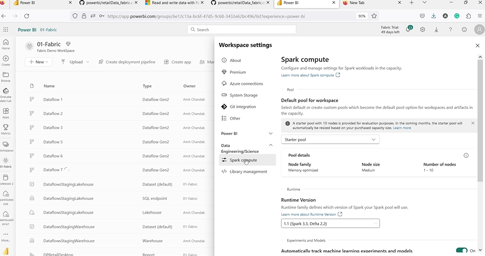 Workspace settings in Microsoft Fabric