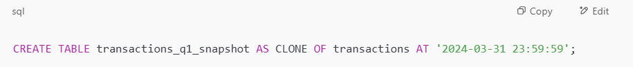 Code for Cloning in Microsoft Fabric