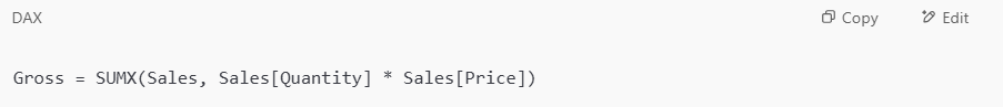 Code for Power BI
