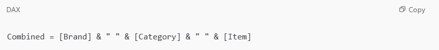 DAX Code