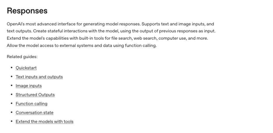 Agents SDK and Responses API 