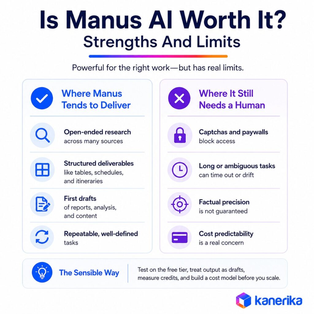 Strengths And Limits of manus ai 