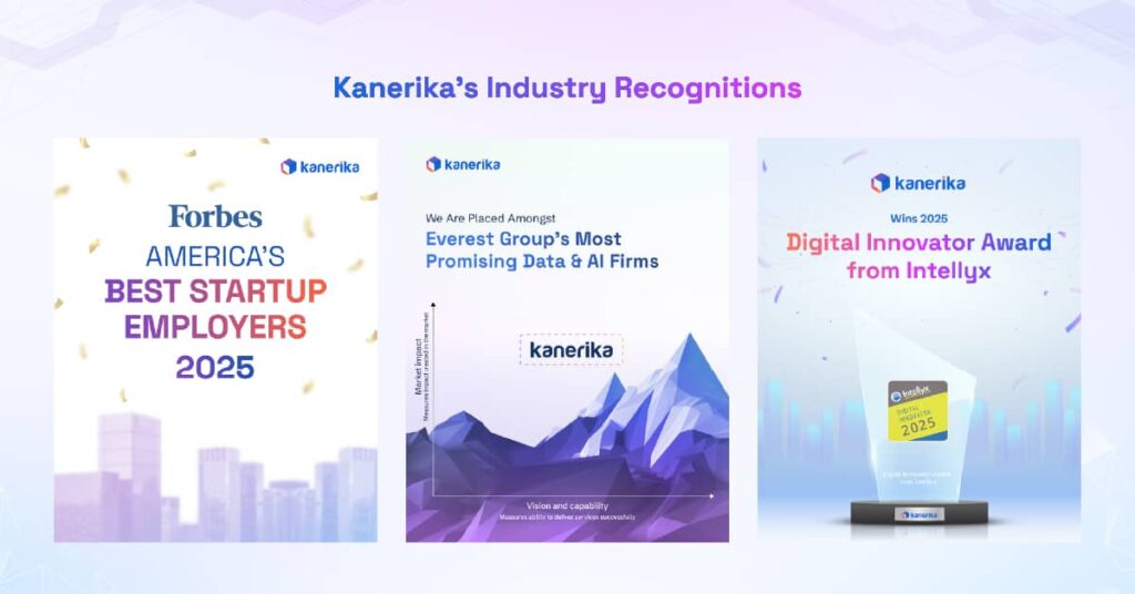 Kanerika's industry recognitions