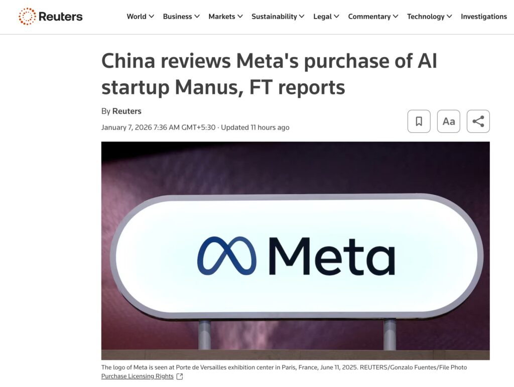China reviews Meta's purchase of AI startup Manus, FT reports- Manus AI Vs ChatGPT Vs Claude.