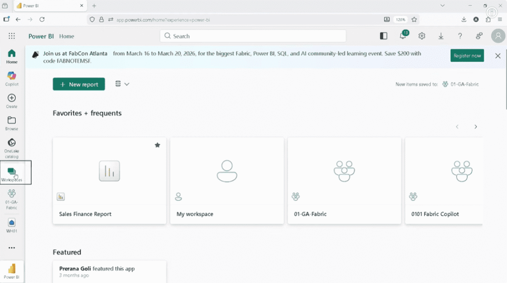 Open Your Fabric Workspace 