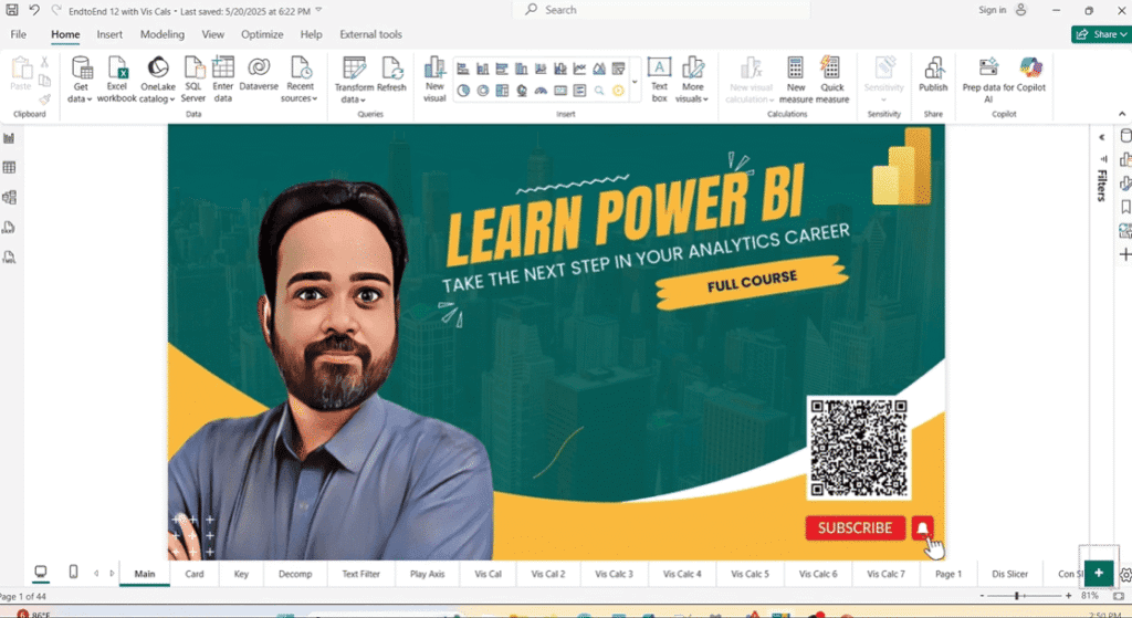 Create a New Report Page with Power BI
