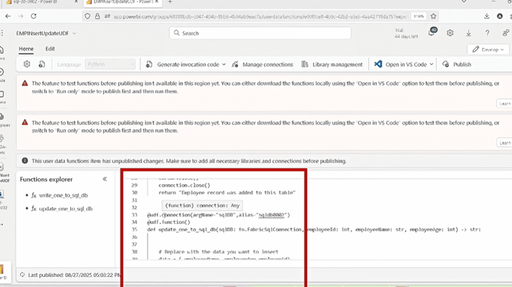 Translytical Task Flow in Power BI