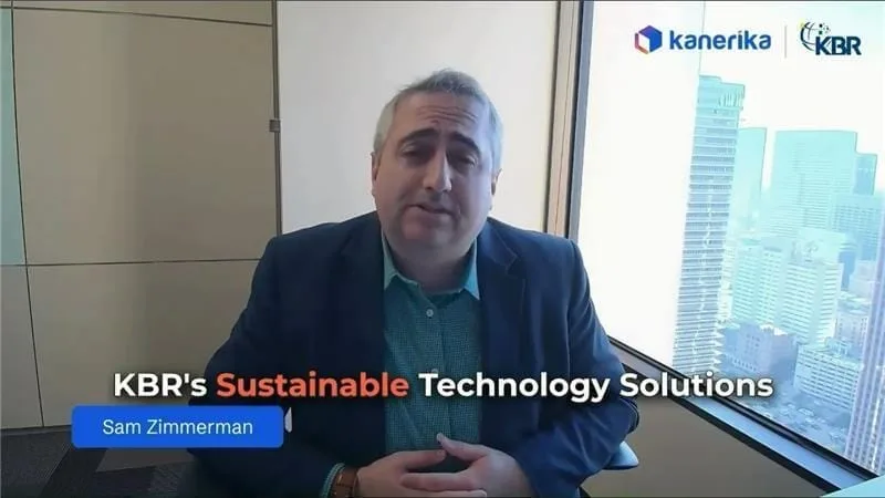 Video thumbnail of Sam Zimmerman discussing KBR's sustainable technology solutions