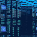 Modern enterprise data warehouse infrastructure comparing Snowflake vs Redshift with scalable cloud servers, real-time analytics dashboards, and high-performance data center systems.