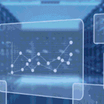 Kanerika blog banner showing enterprise data analytics dashboards over a digital data center background.