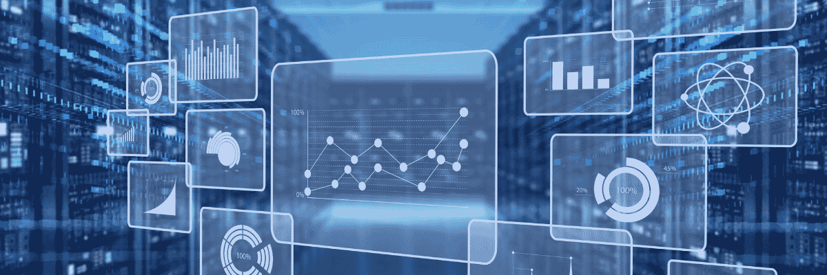 Databricks Agent Bricks visual by Kanerika showing AI dashboards, data charts, and analytics panels in a modern data center.