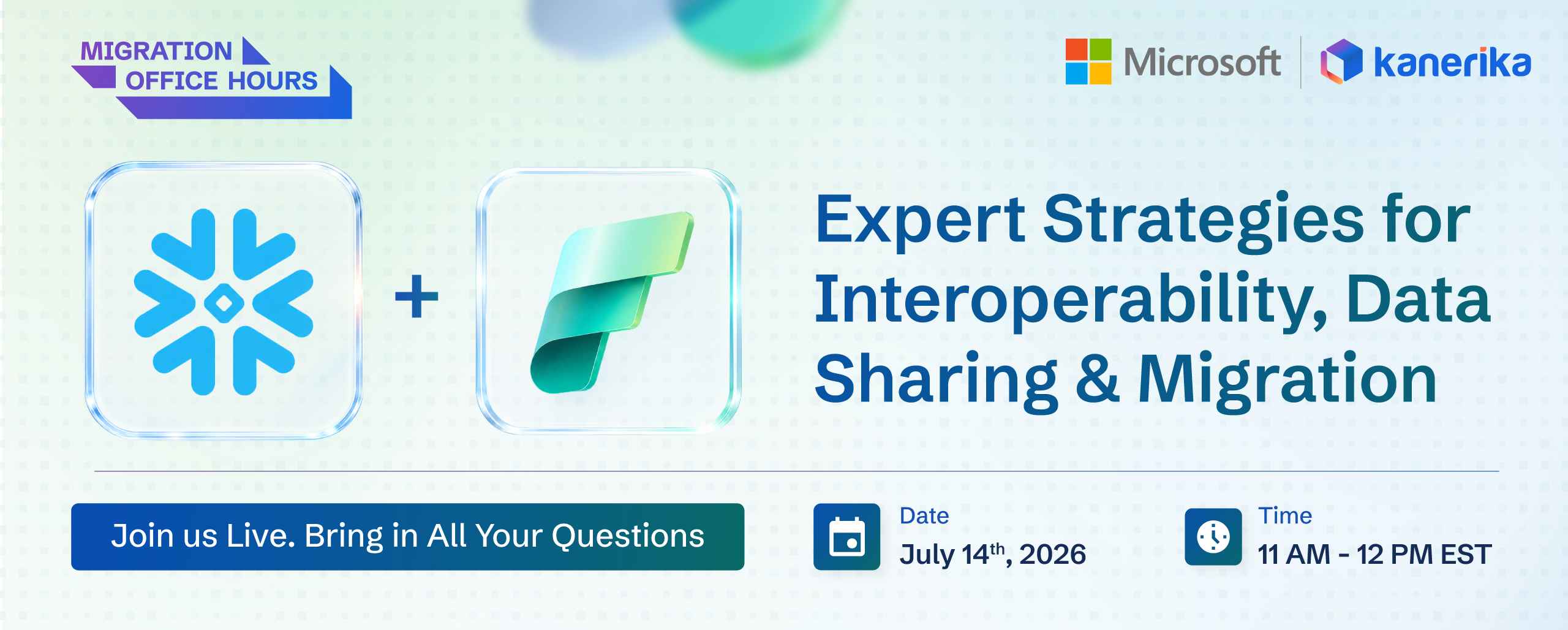 Snowflake+Fabric: Interoperability, data sharing, and migration