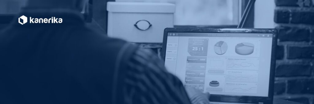 Professional managing business processes on a laptop, representing Power Automate examples