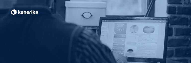 Professional managing business processes on a laptop, representing Power Automate examples