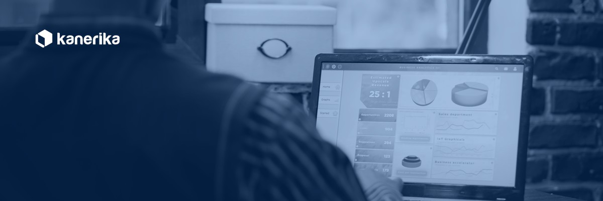 Professional managing business processes on a laptop, representing Power Automate examples