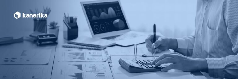 Finance analyst calculating budget with a BI dashboard and reports, representing Snowflake cost optimization and cloud spend management