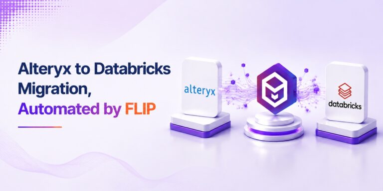 Kanerika Datasheet cover for Alteryx to Databricks migration acclerator with FLIP