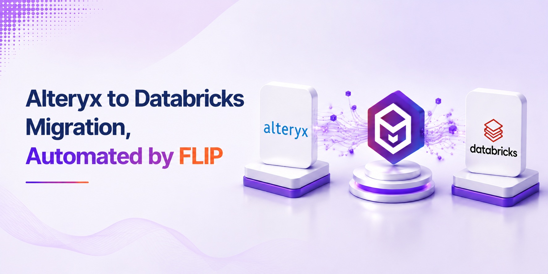 Kanerika Datasheet cover for Alteryx to Databricks migration acclerator with FLIP