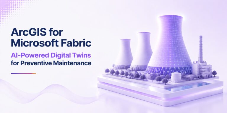 Kanerika Datasheet cover for ArcGIS microsoft Fabric Digital Twins Datasheet