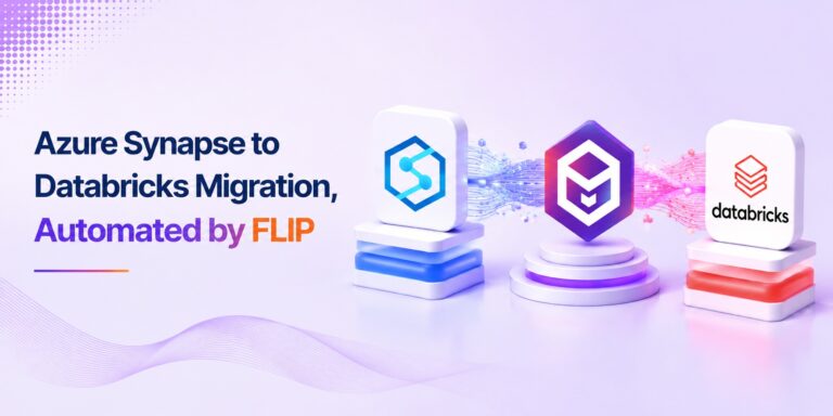 Kanerika datasheet cover for Azure synapse to Databricks migration with FLIP