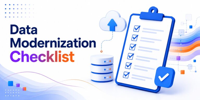 Kanerika Checklist cover for Data Modernization checklist