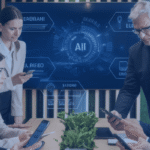Kanerika blog banner for AI contract analysis showing business teams reviewing AI-driven contract insights.