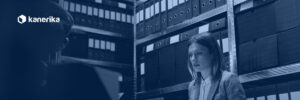 Team searching binders and files in an enterprise archive, the retrieval problem AI knowledge management solves