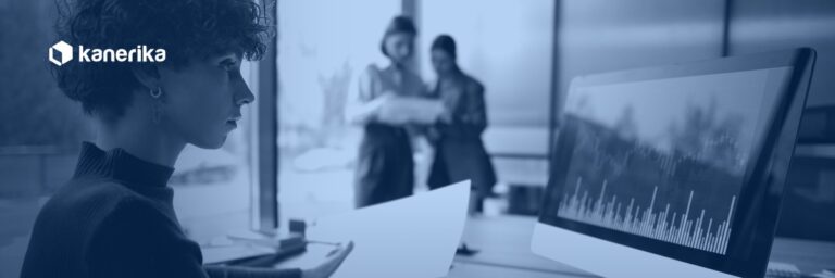 Analyst reviewing an Azure SQL Database cost dashboard, Kanerika Azure SQL Database pricing guide banner