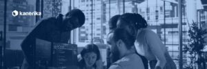 Software engineering team collaborating over code on shared screens, representing top engineering outsourcing companies in 2026