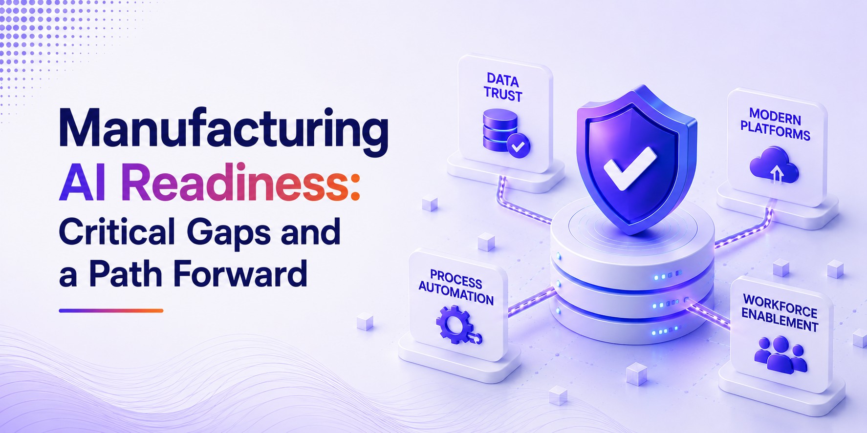 Kanerika datasheet cover for Manufacturing AI readiness datasheet