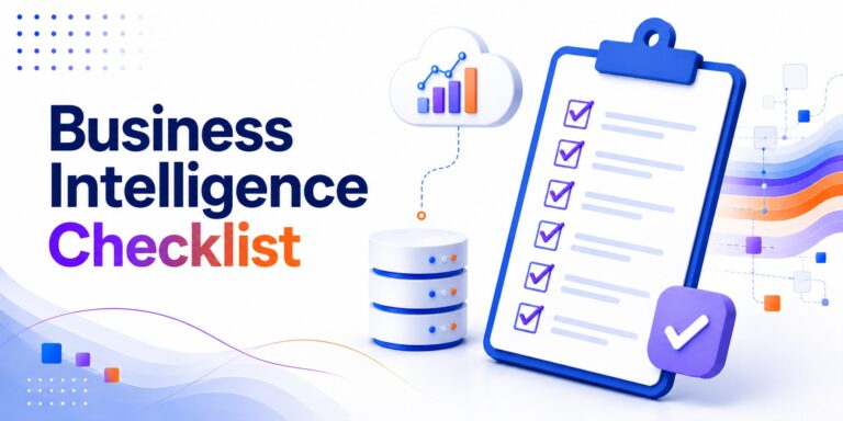 Kanerika Checklist cover for business intelligence checklist