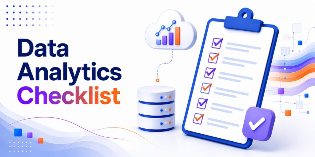 Kanerika checklist cover for Data Analytics checklist
