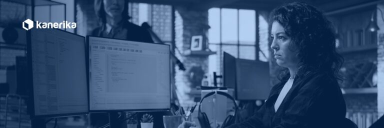 API development company evaluation guide banner showing a software engineer reviewing code