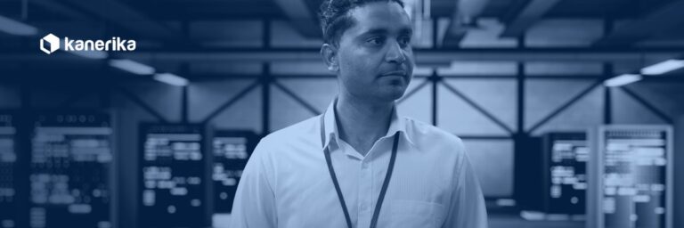 Data center engineer reviewing a cloud migration recovery plan, representing cloud migration best practices for enterprise teams