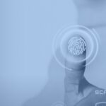 Kanerika banner image for data access governance, a fingerprint access scan representing identity and permission control