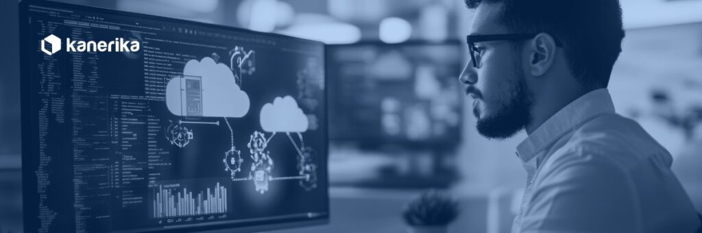A data engineer analyzing a cloud data platform architecture on screen, representing enterprise Snowflake use cases
