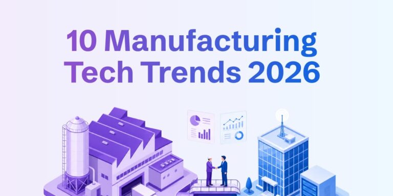 Kanerika cover image for Manufacturing technology trends 2026 infographic