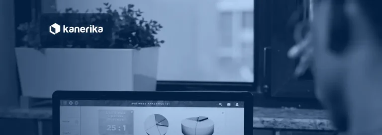 AI sales agents banner showing a sales analytics dashboard on a laptop as a sales professional reviews pipeline results