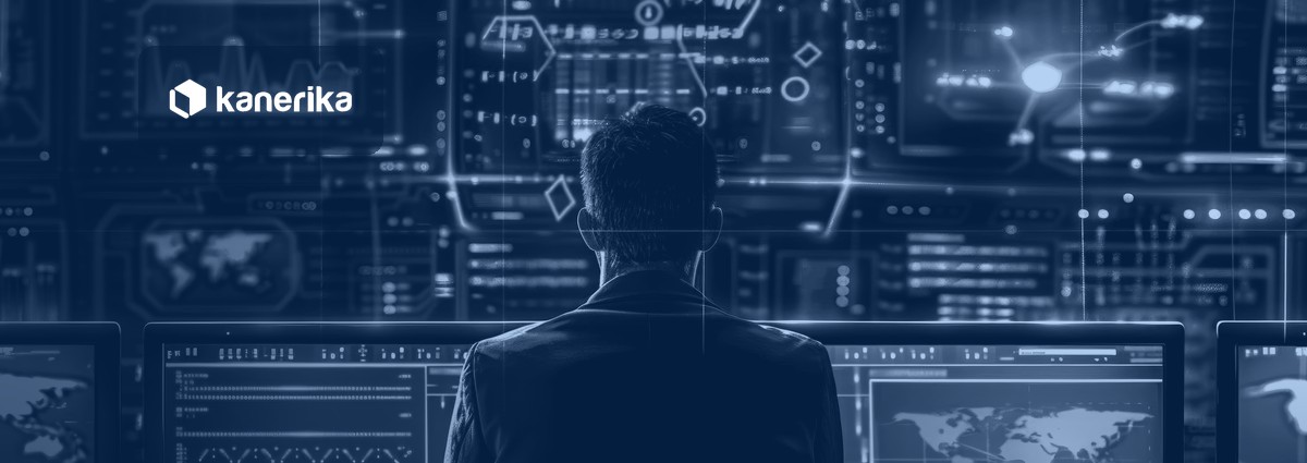 Security analyst monitoring Azure cloud security dashboards, representing Azure security best practices for enterprises