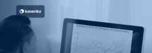 Data analytics modernization banner showing an analyst reviewing a business dashboard