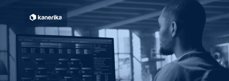Data engineer reviewing a visual data pipeline on a monitor, illustrating data integration best practices