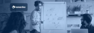 Product team planning a digital product roadmap at a whiteboard, representing digital product engineering