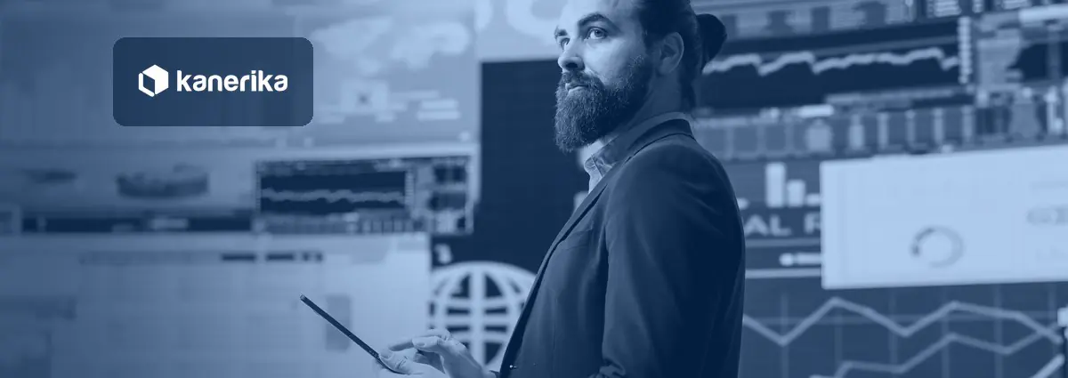 Data analyst reviewing enterprise dashboards, illustrating how a Fabric ontology gives AI agents business context