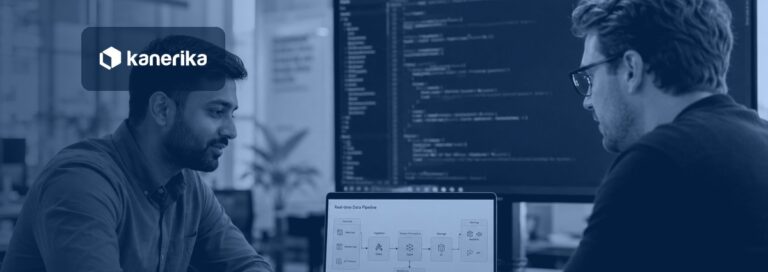 Hiring manager interviewing an ETL developer candidate in a modern data engineering office, Kanerika hire ETL developers guide