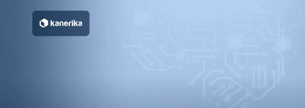 Kanerika blog banner for AI vs AGI vs ASI, an abstract neural network glowing above a circuit board