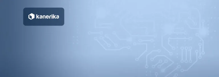 Kanerika blog banner for AI vs AGI vs ASI, an abstract neural network glowing above a circuit board